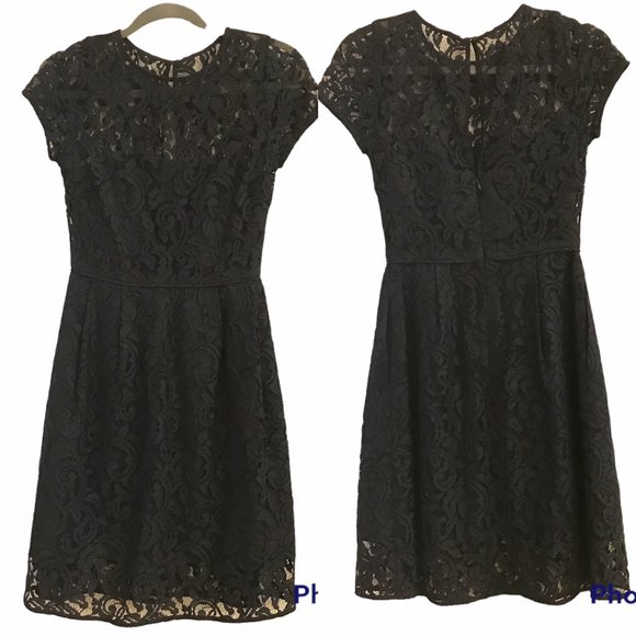 J. Crew Dresses & Skirts - J. CREW Dress 0 Alisa Leavers Lace Navy Blue